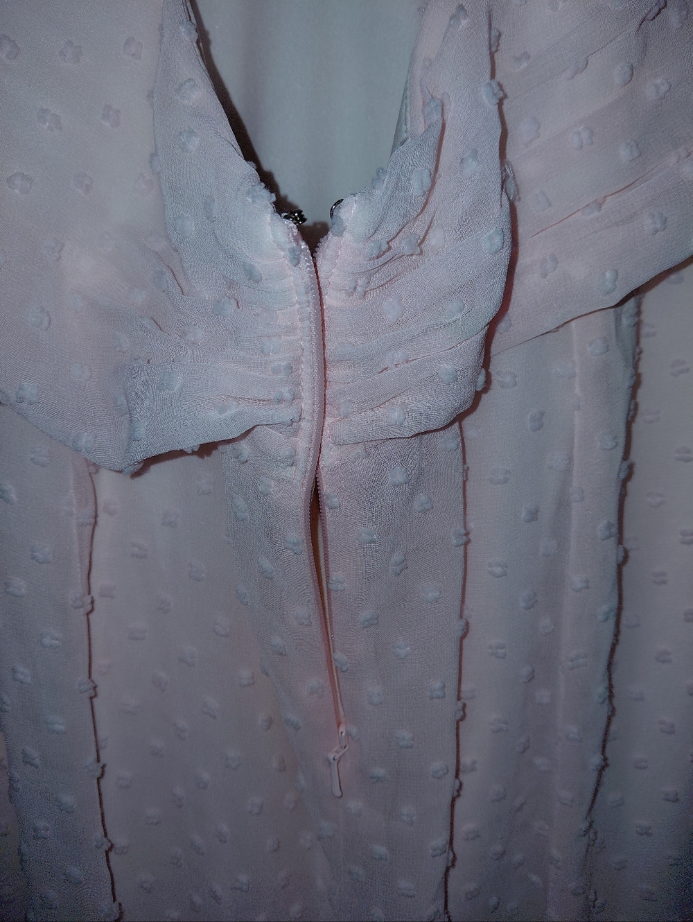 Katie May Blush Pink Swiss Dot Open Back Maxi Dress - Picture 13 of 16
